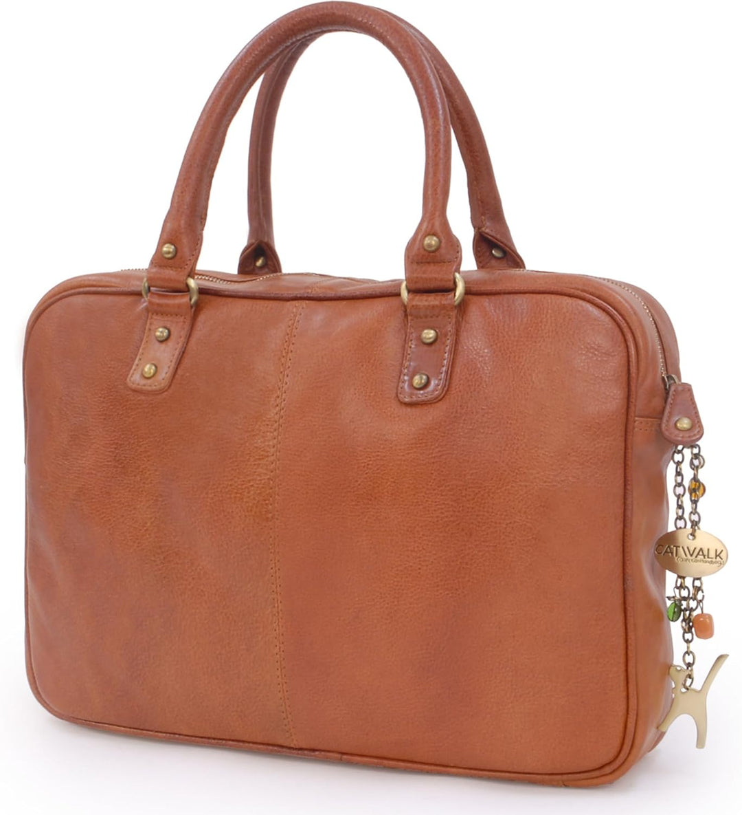 Catwalk Collection Handbags - Leder - Schultasche/Arbeitstasche/Aktentasche für Damen - Laptop/iPad