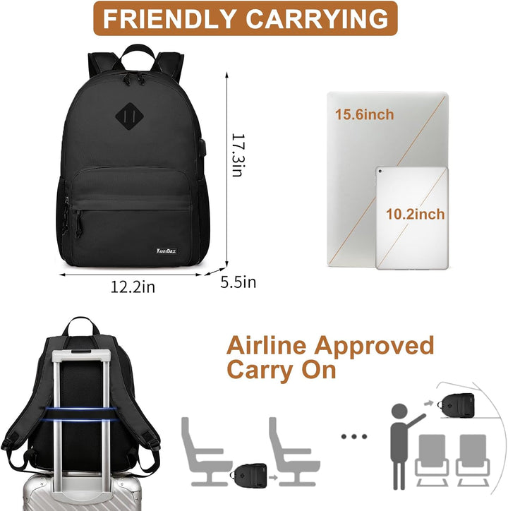 Kuosdaz Laptop Rucksack für Schule Teens Jungen Mädchen, leichte Casual Rucksäcke für Männer und Fra