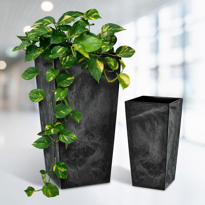 KADAX Blumentopf, Blumenkübel aus Kunststoff, Pflanzkübel für Blumen, Innen- und Aussenbereich, Gart