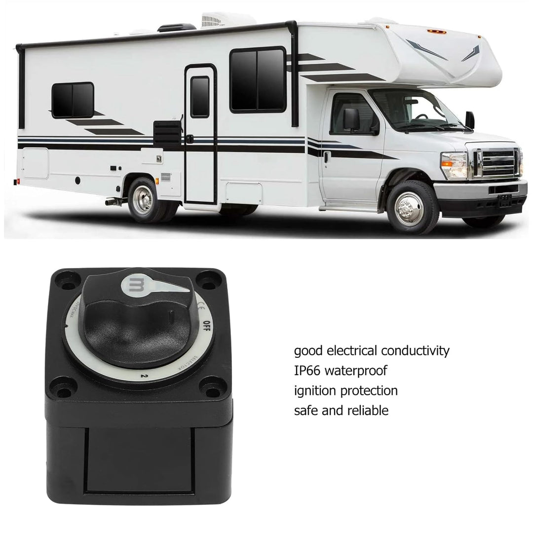 Aramox Batterieschalter, 300 A Batterie-Wahlschalter, Robuster 3-Positionen-Marine-Batterie-Trennsch