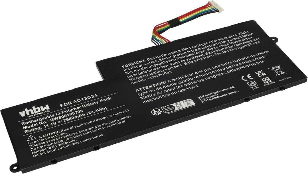 vhbw Akku kompatibel mit Acer Aspire V5-122P-0600, V5-122P-0607, V5-122P-0637, V5-122P-0643 Notebook