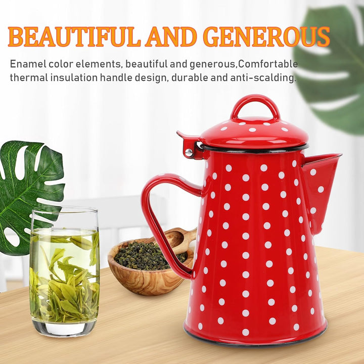 TOPBATHY Wasserkocher Emaille Topf Emaille Kaffeekanne Emaille Kessel Wasserkessel Kaffeekessel Wass