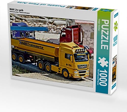 CALVENDO Puzzle Man LKW gelb 1000 Teile Lege-Grösse 64 x 48 cm Foto-Puzzle Bild von Günther Geiger