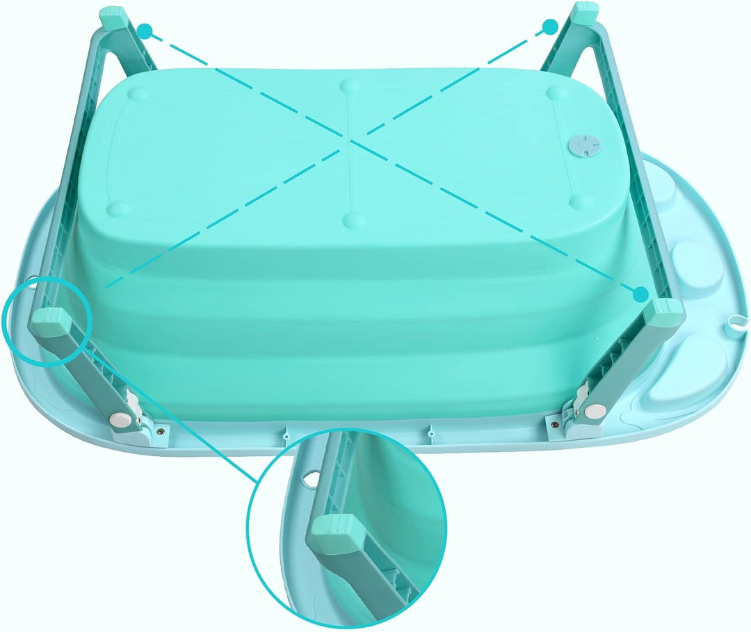 wuuhoo® ergonomische Baby-Badewanne Nemo faltbar und klappbar für Neugeborene Babys und Kleinkinder,