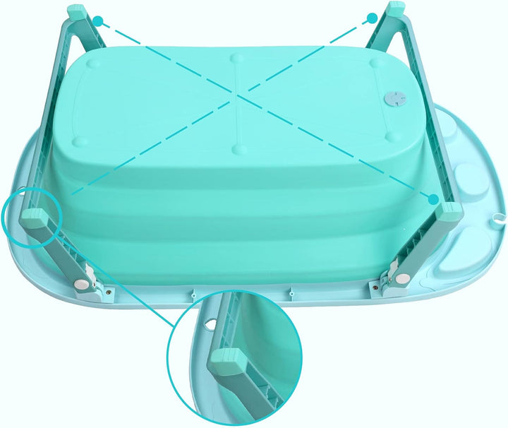 wuuhoo® ergonomische Baby-Badewanne Nemo faltbar und klappbar für Neugeborene Babys und Kleinkinder,