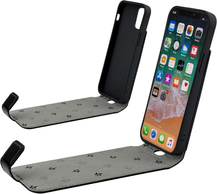 Suncase Original Flip-Style (Ultra-Slim) kompatibel mit iPhone 12 Mini (5.4") Hülle Ledertasche Tasc