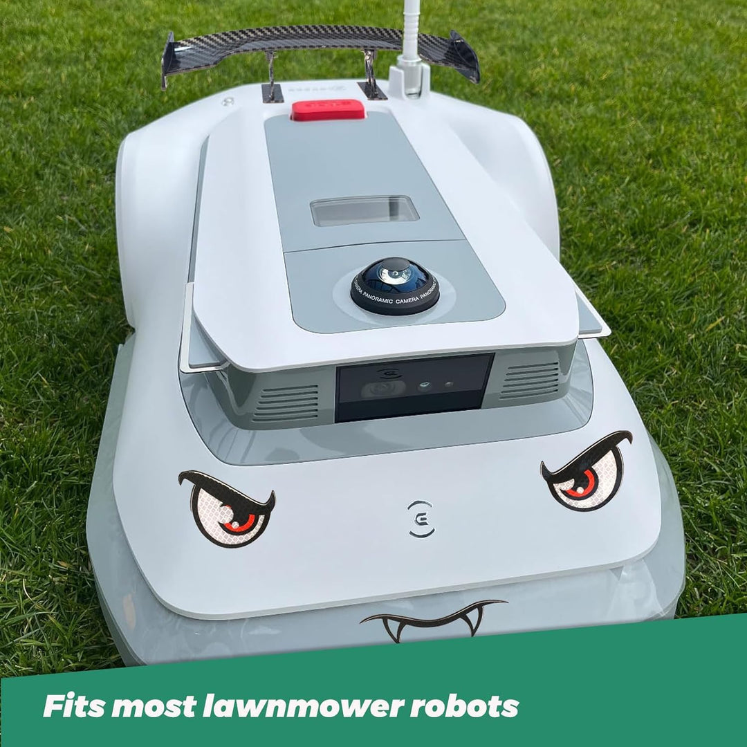 IKSAMY Mähroboter Deko, Worx Tuning - Aufkleber Mähroboter I Mähroboter Spoiler I Heckflosse für Wor