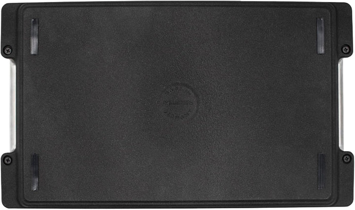 Eurolux geriffelte Grillplatte 41 x 24 cm - induktive vollflächig gerillte Servierplatte Aluguss bes