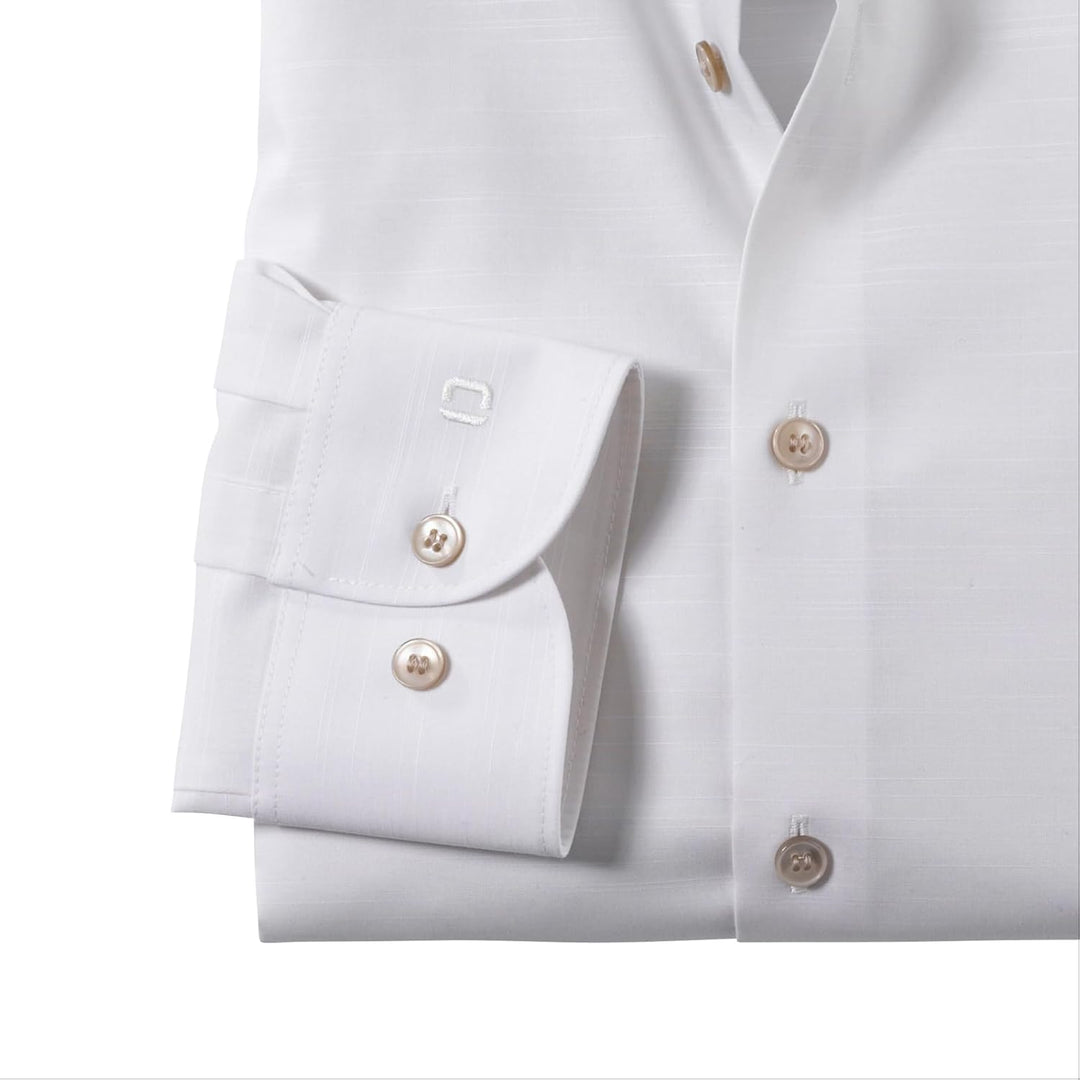 OLYMP Herren Oberhemd Langarm Level Five,Einfarbig,Body fit,Modern Kent 43 Hellbeige 20, 43 Hellbeig