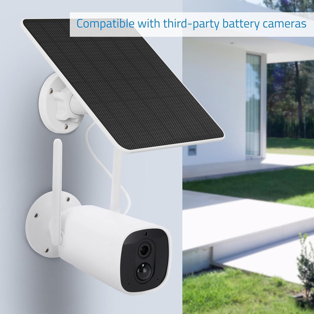 NIVIAN Solarpanel für IP-Sicherheits- und Überwachungskameras mit Akku, kompatibel mit Ezviz C3A und