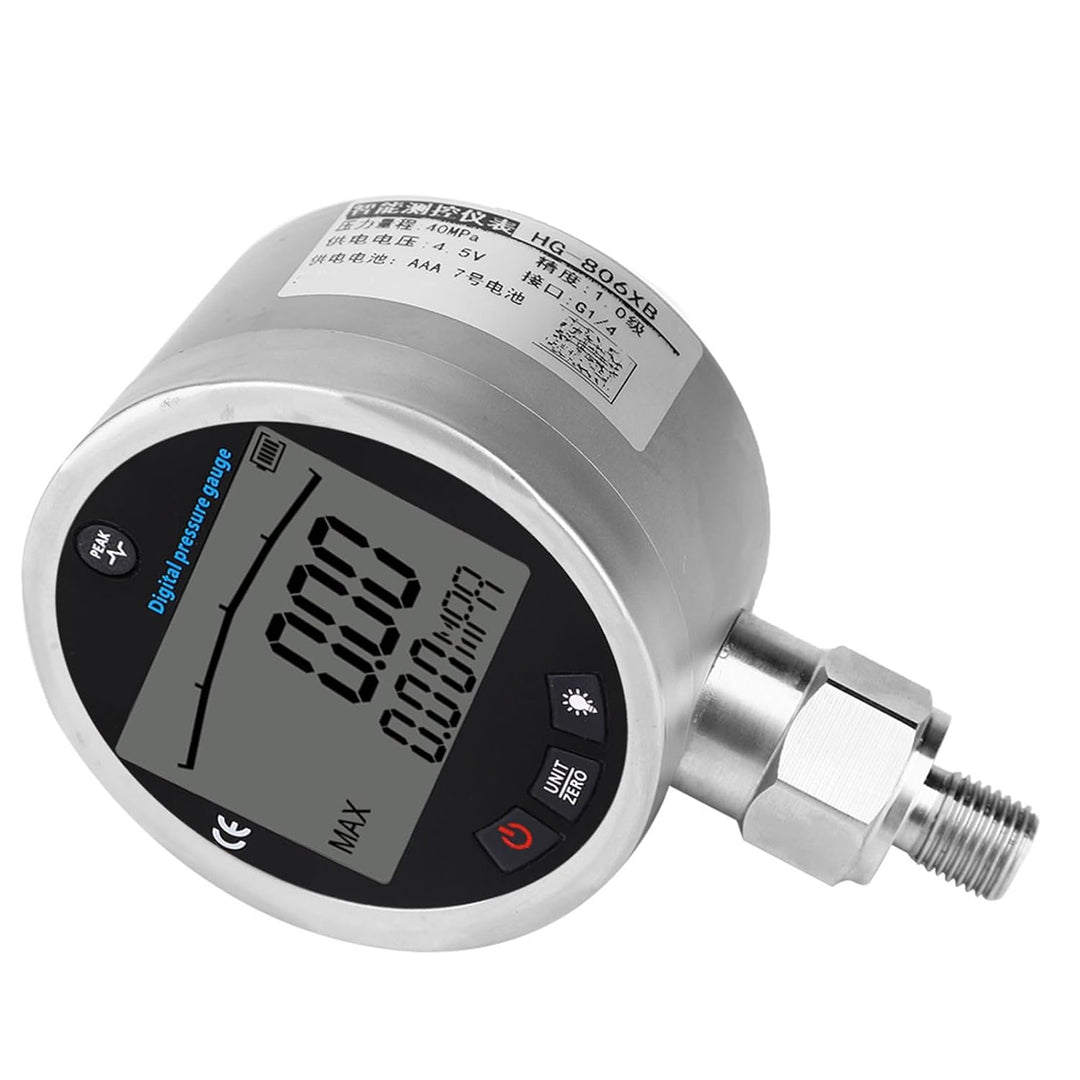 YWBL-WH Digitales Manometer, Digitales Hydraulikmanometer 400BAR 0-40Mpa 5800PSI HG-806XB mit G1/4 A