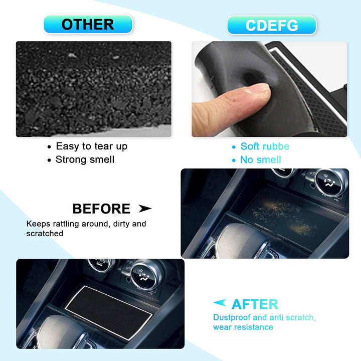 CDEFG Kompatibel mit Renault Arkana 2021 2022 Mittelkonsole Gummimatten Türschlitz rutschfest Antiru