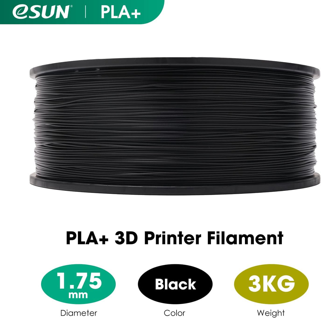 eSUN PLA+ Filament 1.75mm, 3D Drucker Filament PLA Plus, Massgenauigkeit +/- 0.03mm, 3kg Spule (6.6