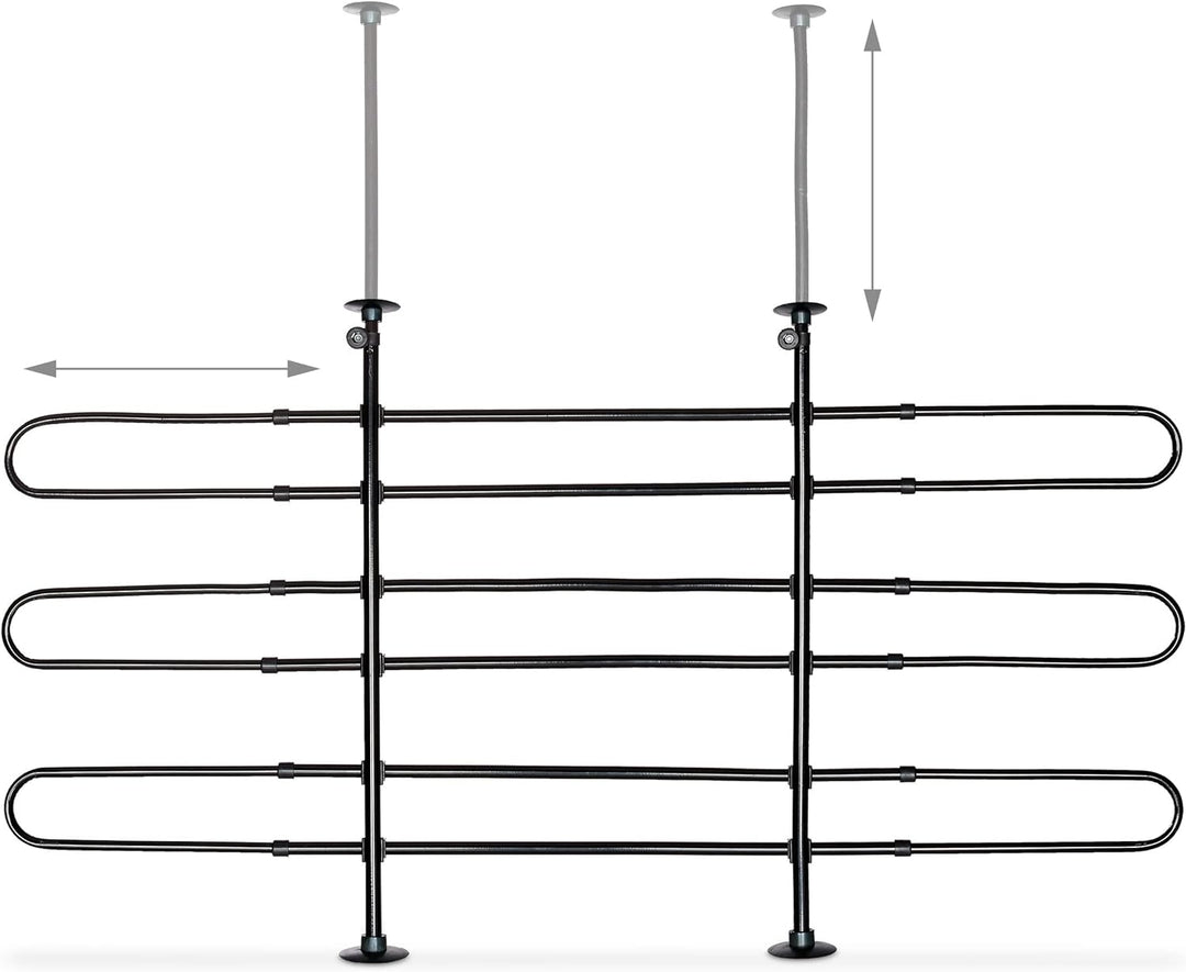 Relaxdays Hundegitter Auto, Schutzgitter Hund, zum Klemmen, Universal Trenngitter, Höhe und Breite v