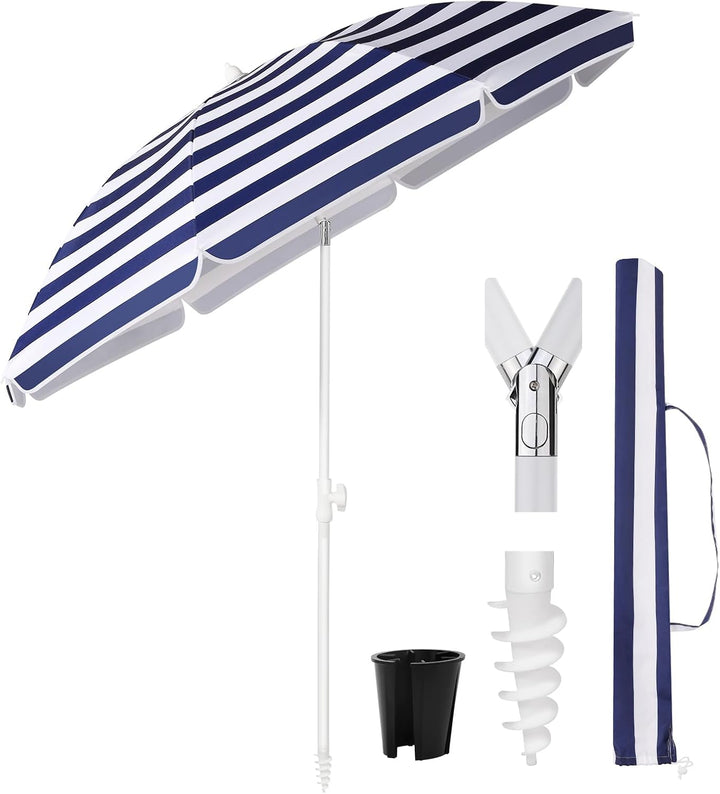 Sekey 160 cm Sonnenschirm Balkon mit Bodenhülse & Schutzhülle, Neigungs und Höhenverstellung, Sonnen