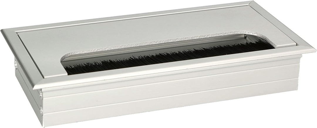 KOTARBAU® 2er Set Aluminium Kabeldurchführung 160x80 mm für Möbel Silber Kabeldose Kabeldurchlass Ec