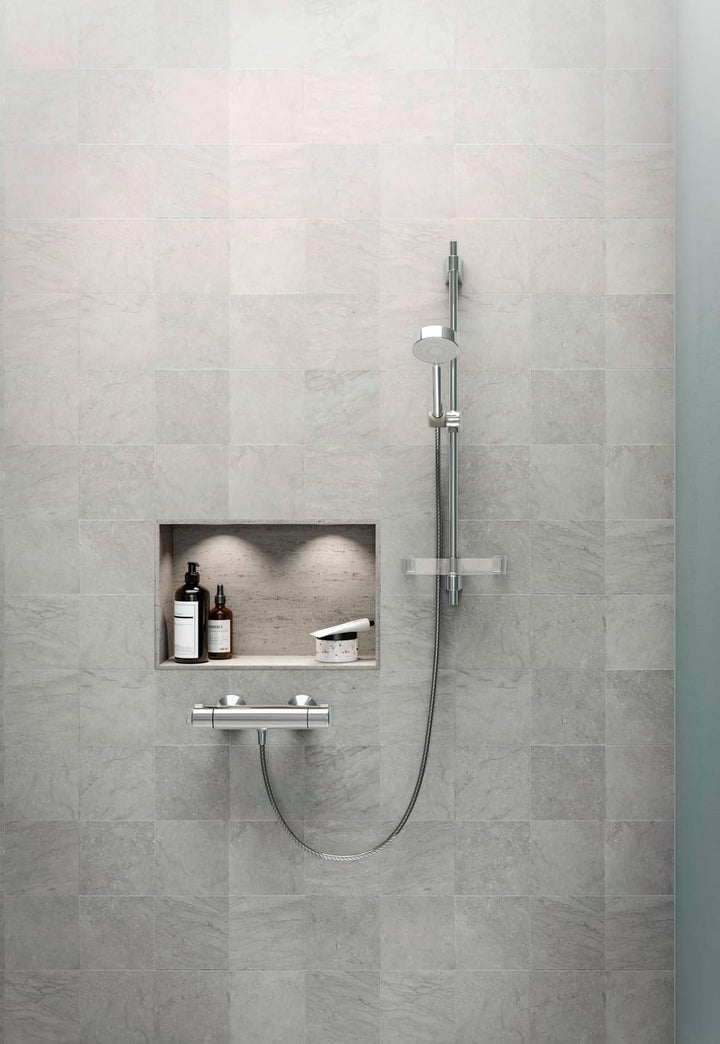 Hansa Hansamicra Duscharmatur, mit Sicherungseinrichtung, Eco-Funktion, vertauschte Kalt-/Warmwasser