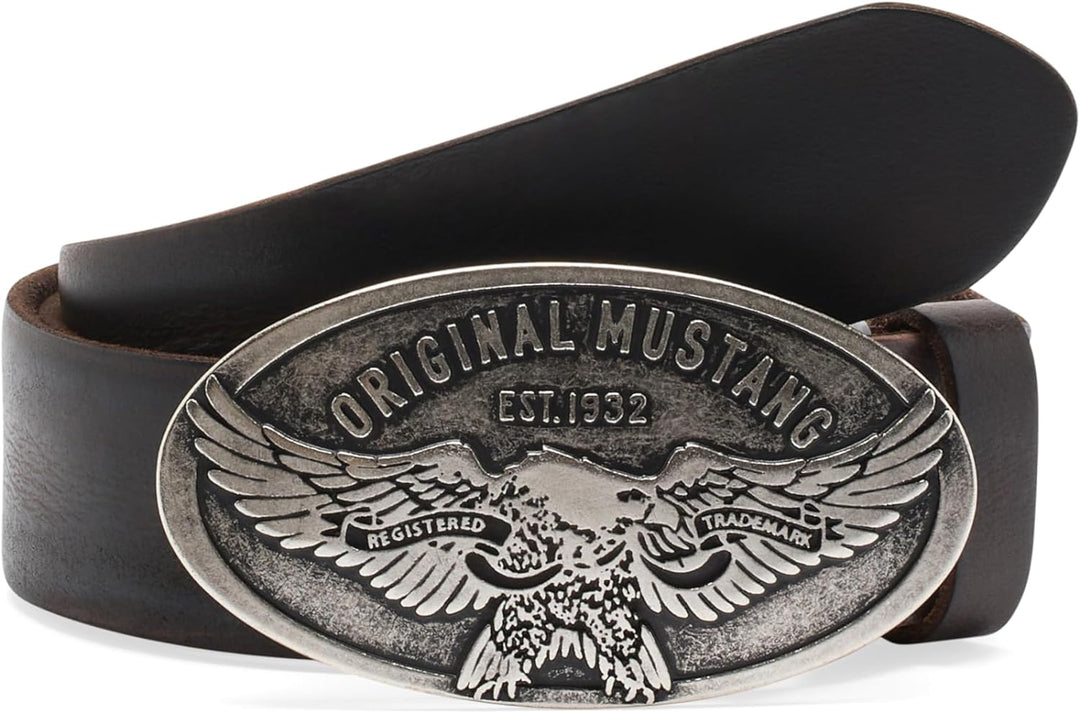 MUSTANG Herren Fit Gürtel 90 Braun, 90 Braun