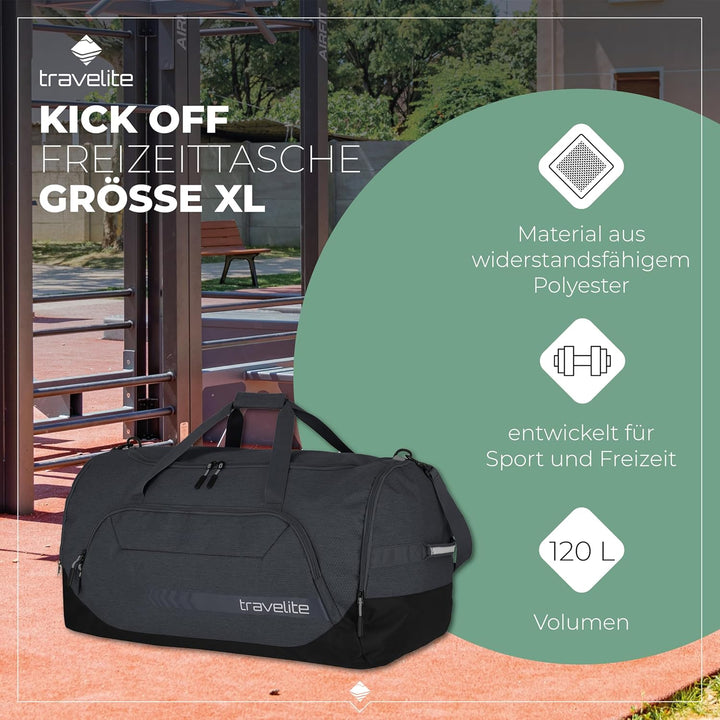 travelite grosse Reisetasche Grösse XL, Gepäck Serie KICK OFF: Praktische Reisetasche für Urlaub und