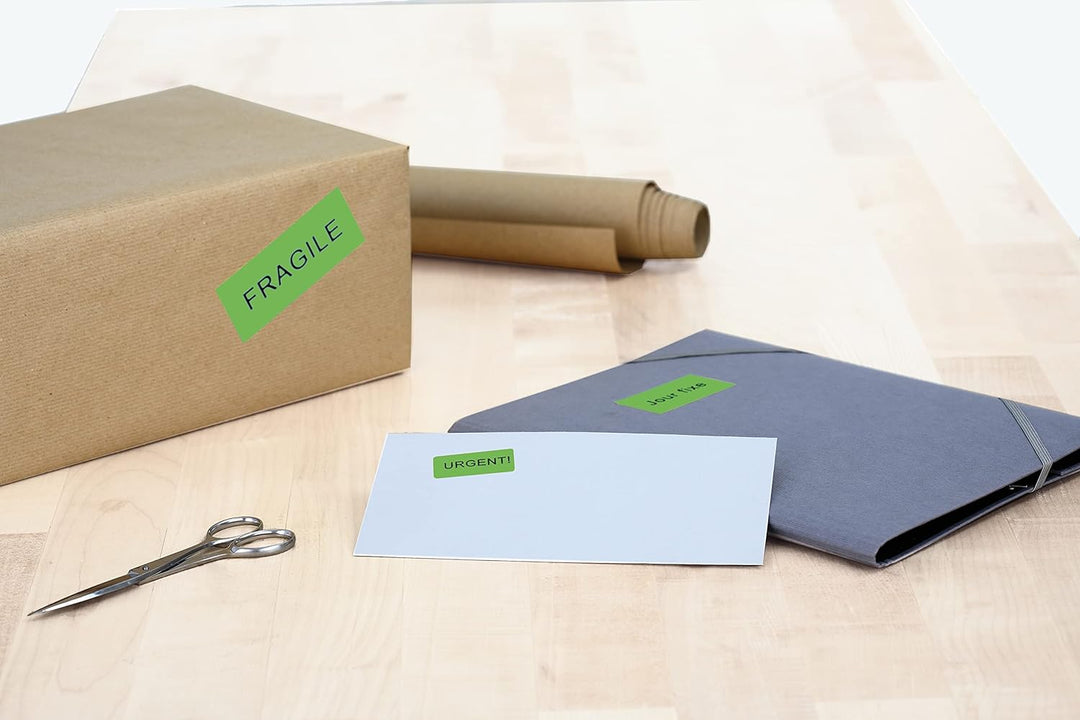 HERMA 4409 Farbige Etiketten grün, 100 Blatt, 70 x 37 mm, 24 Stück pro A4 Bogen, 2400 Aufkleber, sel