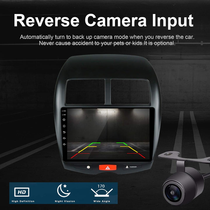 LEXXSON Autoradio für Mitsubishi ASX 2013-2019 | 10 Zoll Touchscreen Android 10.1 AM FM RDS Radio GP