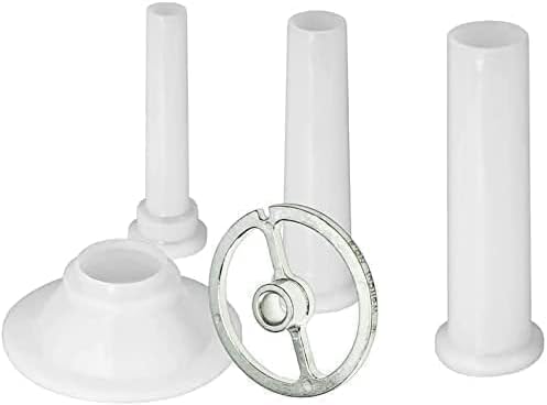 WolfCut Wurstfüller- Set (Kunststoff Füllrohr Set + Führungsscheibe) Ersatz für/kompatibel mit Fleis