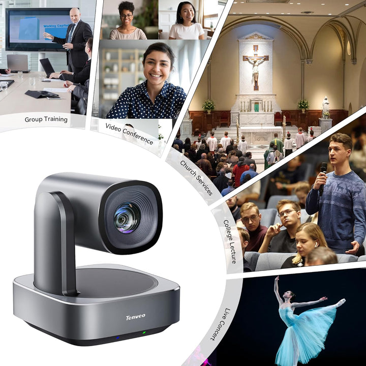 Tenveo 11X Optischer Zoom PTZ Kamera Konferenzkamera, USB3.0/HDMI FHD 1080P 60FPS, fรผr Videokonferen