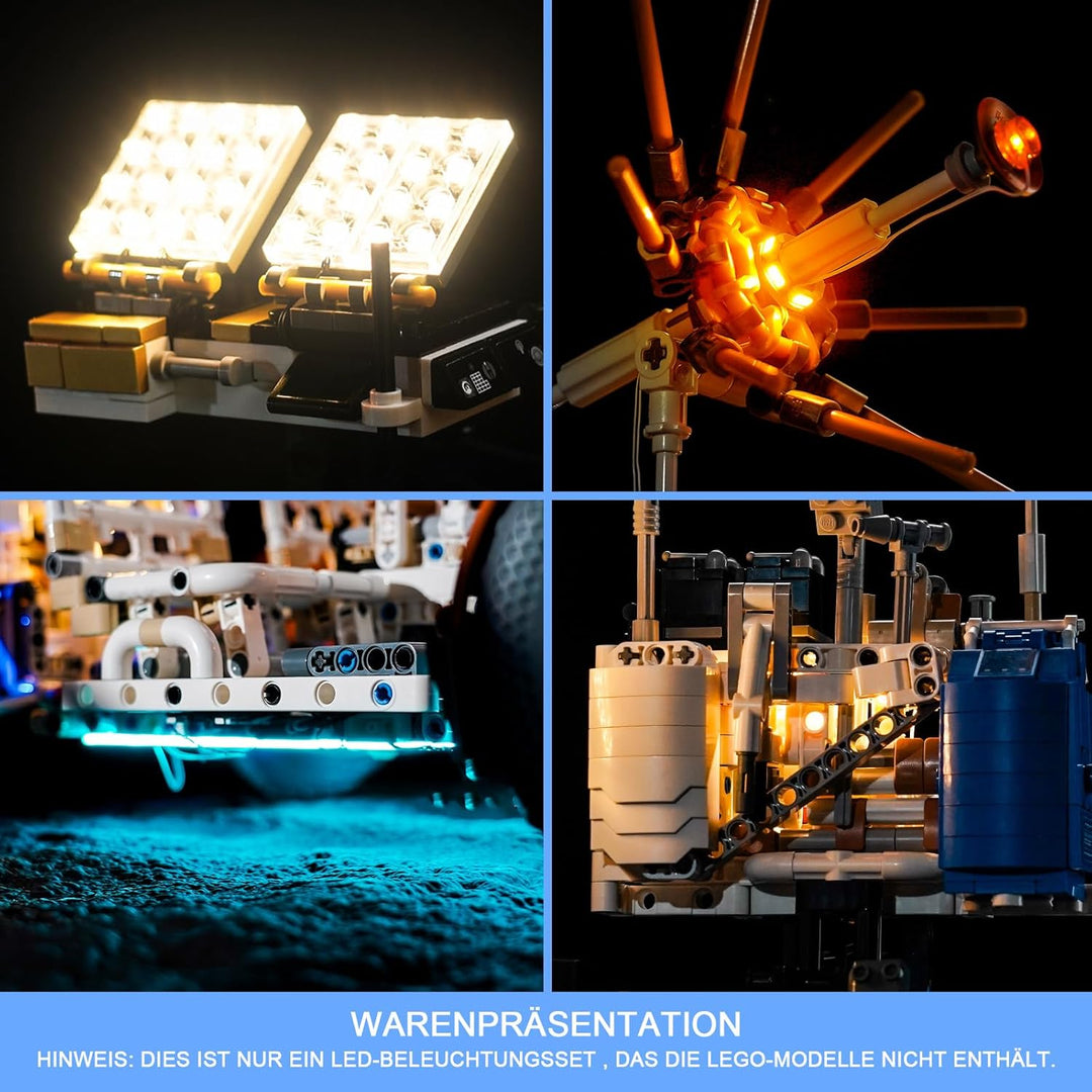 LocoLee Licht Kompatibel mit Lego 42182 Technic NASA Apollo Lunar Roving Vehicle (LRV), Nur Lichter