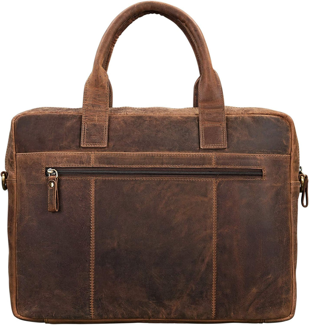STILORD 'Leander' Umhängetasche Leder Gross Arbeitstasche Aktentasche Business Herren und Damen 15.6