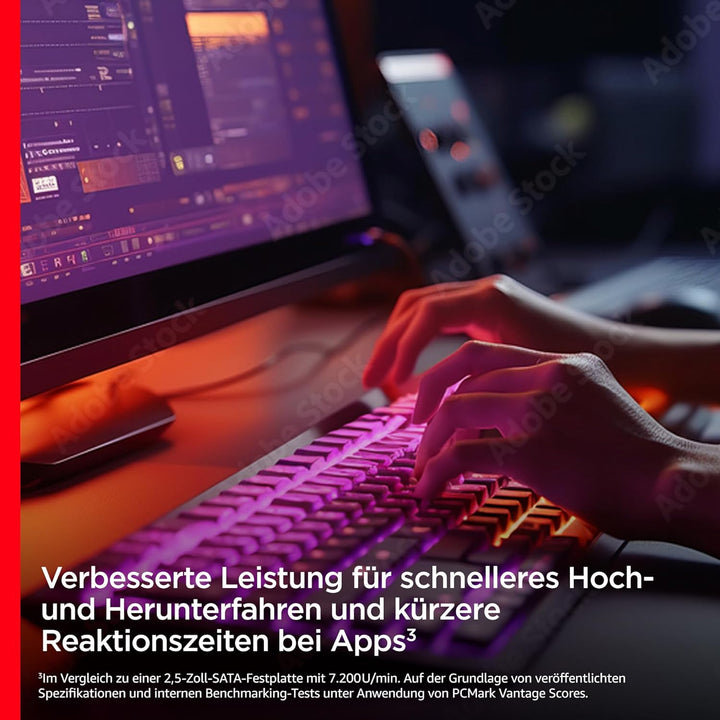 SanDisk Ultra 3D SSD 2 TB SSD interne SSD Festplatte (SSD intern 2,5 Zoll, stossbeständig, 3D NAND-T