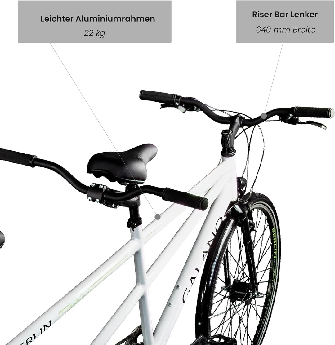 Galano Tandem Fahrrad 2 Personen Trekkingrad 21 Gang ab 150 cm Trekkingfahrrad Damen und Herren 28 Z