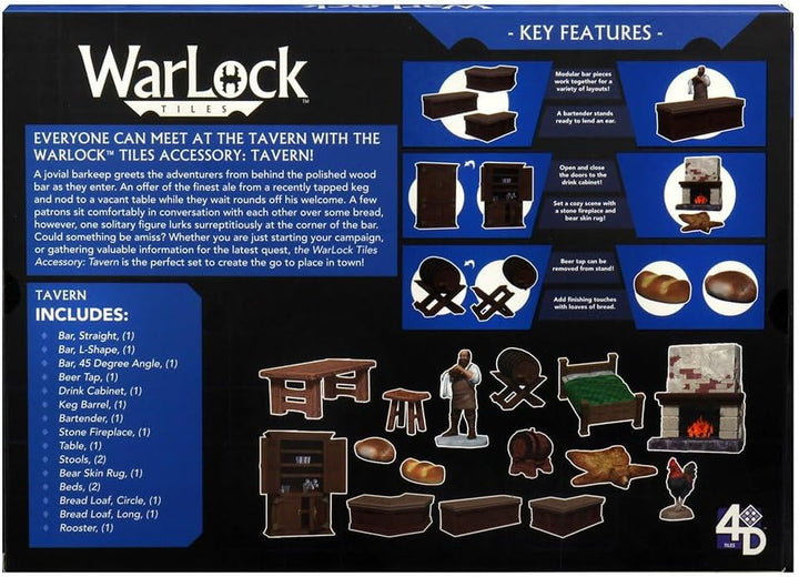 WizKids LLC, Warlock Tiles: Accessory-Tavern, Accessory, Ages 14+ WarLock Fliesen: Zubehör - Taverne