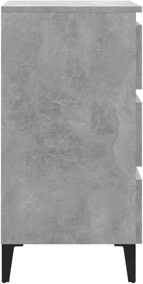 FIRBNUS Bedside Table Nachtkonsole Beistelltisch mit Stauraum Night Stand Nachttische mit Metallbein