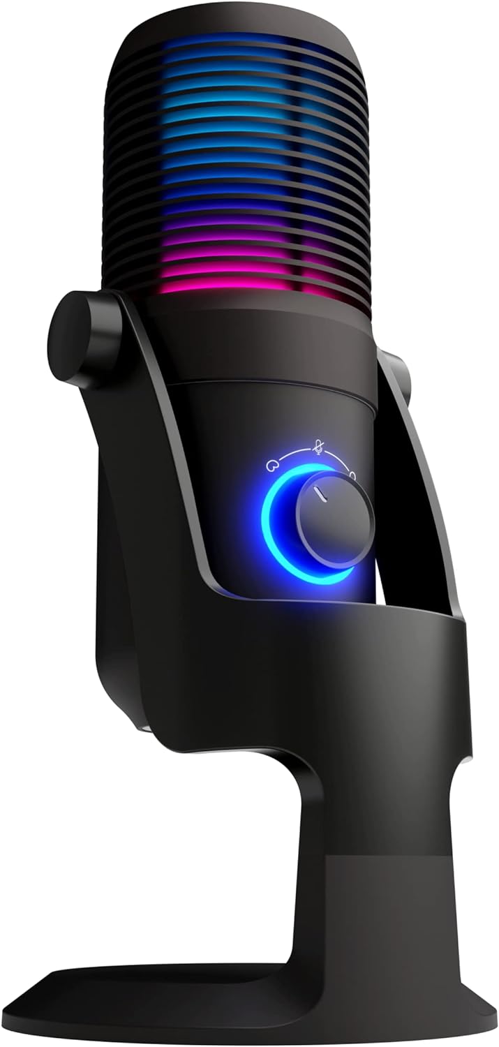 Oversteel - Elinvar USB-Gaming-Mikrofon, Nieren- und Kugelcharakteristik mit Arm und Ständer, RGB-Be