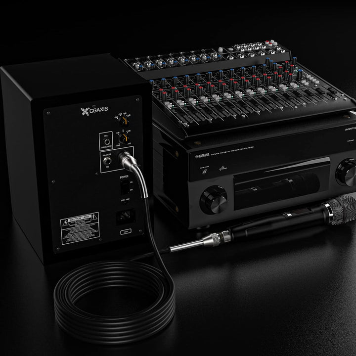 NUOSIYA XLR Kabel 20m 2Pack Symmetrisches Mikrofonkabel, Metallfeder SR Design XLR-Stecker auf Buchs