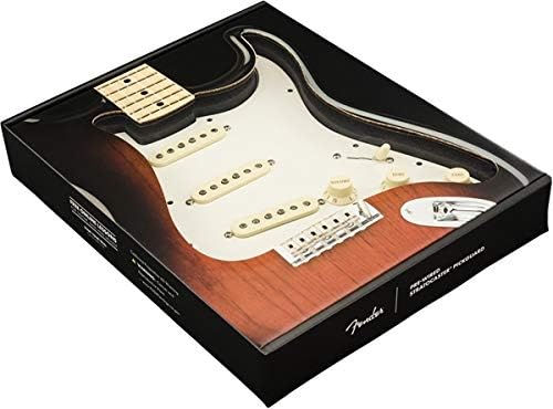 Fender Strat Pickguard, vorverkabelt, Original '57/'62 SSS, Pergament, 11-Loch, PG Weiss Original 57