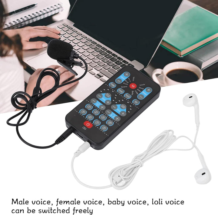 Goshyda Sprachwechsler, Tragbarer -Handheld-Sprachwechsler, 8 Soundeffekte, Soundkartenwechsler, Unt