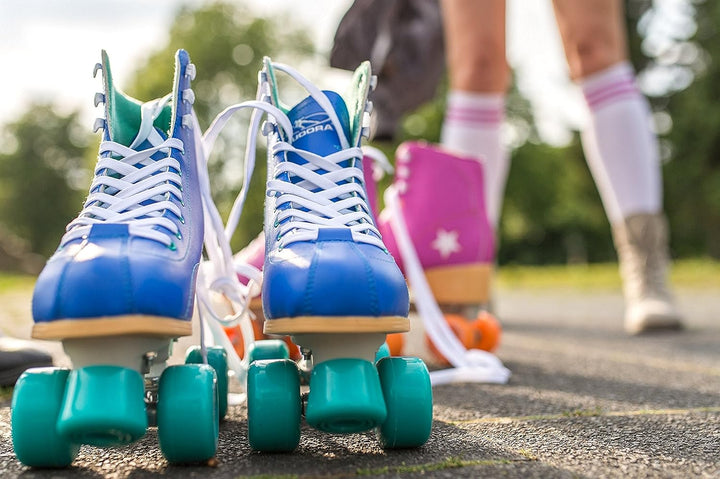 HUDORA Disco Rollerskates Rollschuh Blau/Grün 36 Rollschuh, Blau/Grün 36 Rollschuh