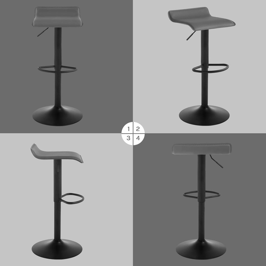 WOLTU Barhocker 4er Set, Höhenverstellbarer Barstuhl, 360° drehbarer Bistrohocker mit Fussstütze, au