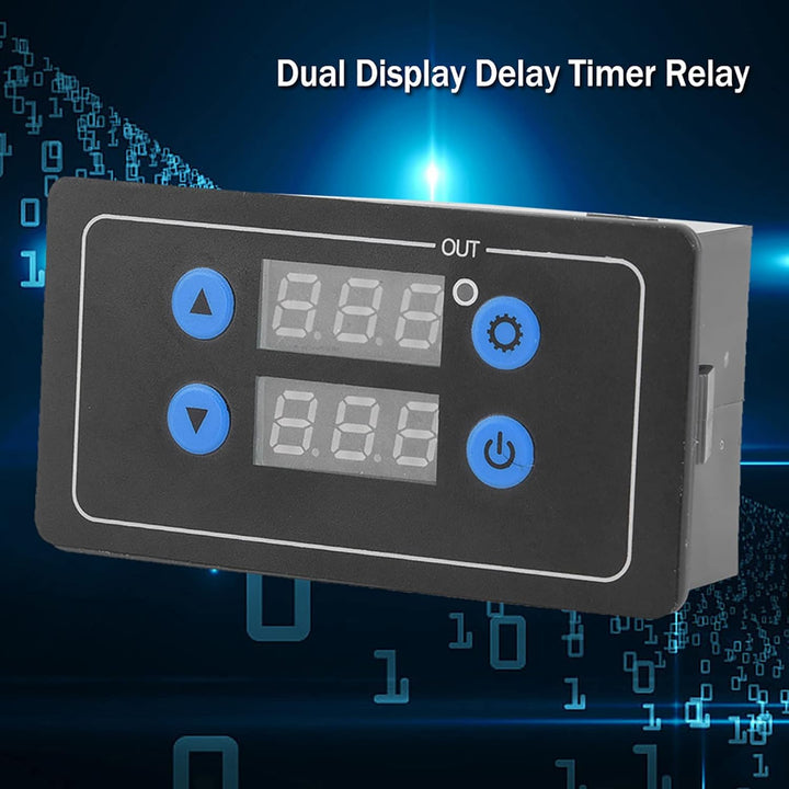 YF-4 Zeitrelais Einstellbare Zyklusverzögerung Zeitrelais DC 12 V Digitalanzeige Zeitverzögerung Bor