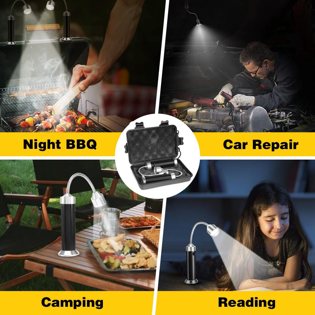 Grill Licht,2 Stück magnetische Grilllampe,Grilllampe Grillbeleuchtung Grilllicht Magnetlampe Grill