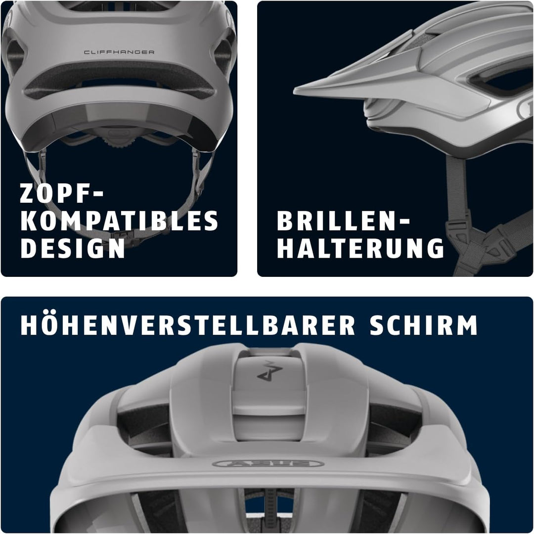 ABUS MTB-Helm Cliffhanger - Fahrradhelm für anspruchsvolle Trails - mit grossen Lüftungsöffnungen &