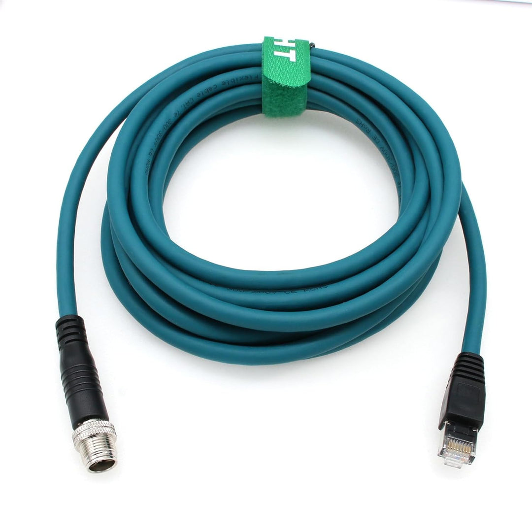 HangTon M12 Ethernet 8 Pin X-kodiertes RJ45 CAT-7e GigE Kabel für Computer Netzwerke Switch Cognex I