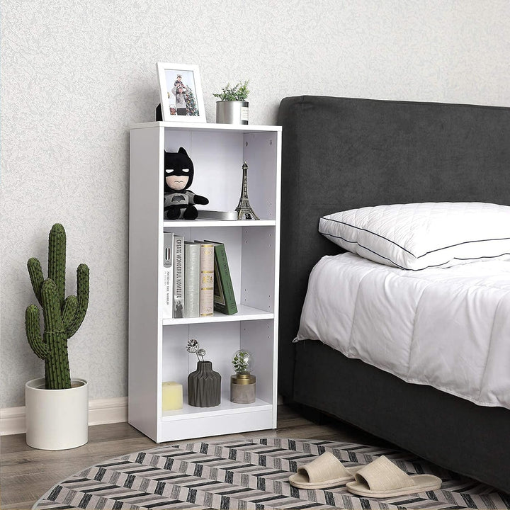 VASAGLE Bücherregal, Regal mit 3 Fächern, Standregal, mit höhenverstellbaren Ablagen, für Wohnzimmer