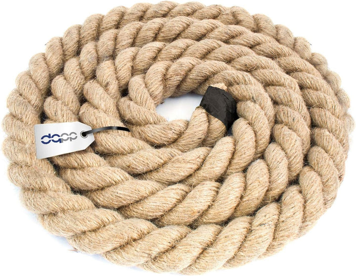 DQ-PP JUTESEIL | 10m | 30mm stark | Kordel Natur Braun Naturfasern | Jutekordel| Deko Seil | Dekokor