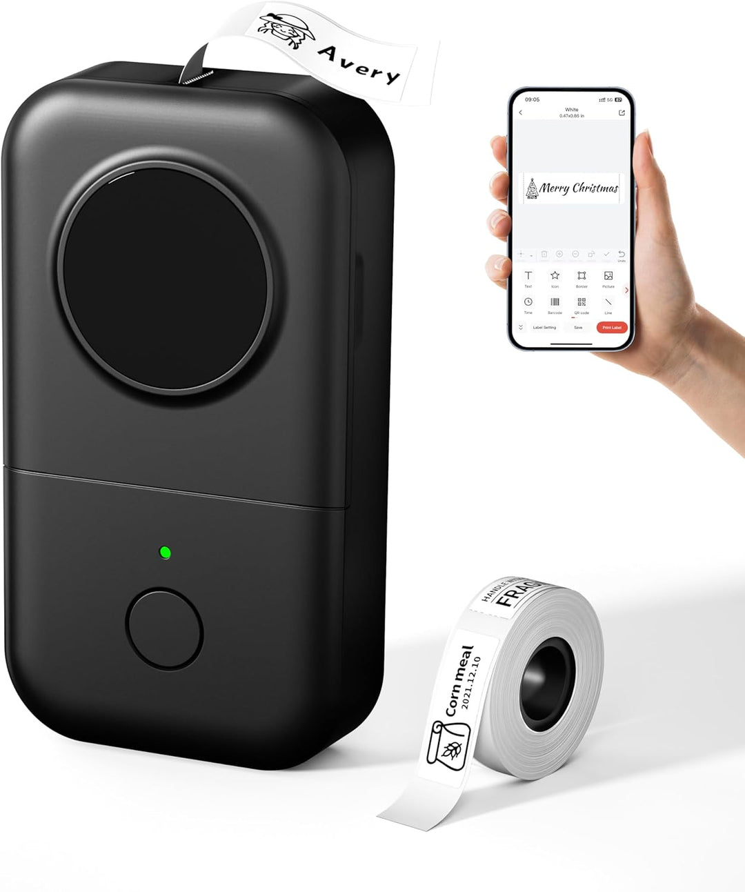 Phomemo D30 Etikettiergerät -Beschriftungsgerät Selbstklebend Etikettendrucker Bluetooth Mini Ettike