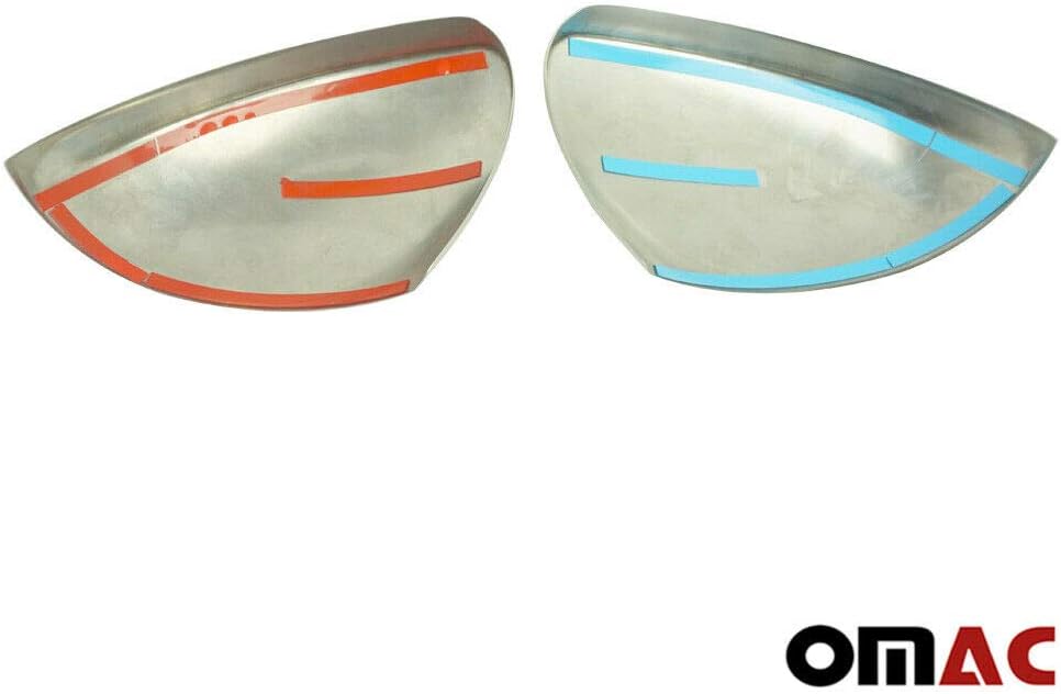 Spiegelkappen Spiegelabdeckung für Tiguan 2007-2016 2 tlg Spiegelblenden aus Edelstahl Chrom