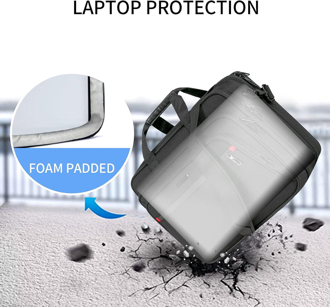 VANKEAN Laptoptasche für Herren Damen, Passend für bis zu 17,3 Zoll Laptop Erweiterbare Premium Lapt