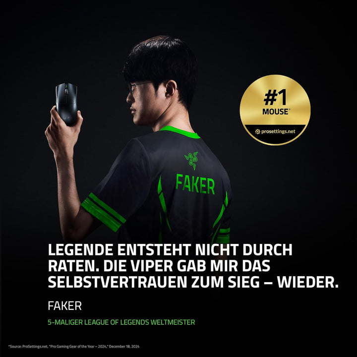 Razer Viper V3 Pro - Ultraleichte kabellose Esports Gaming-Maus (8k Hz HyperPolling, 55g leichtes De
