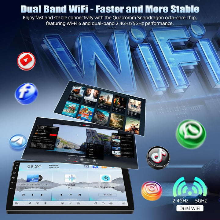 CAMECHO Android 15 Qualcomm 8 Core 4G+64G Autoradio für VW Polo 2011 2012 2013 2014 2015 2016 mit Ca